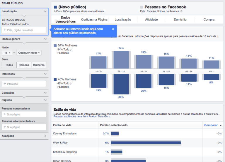 Como definir seu público por localização no facebook